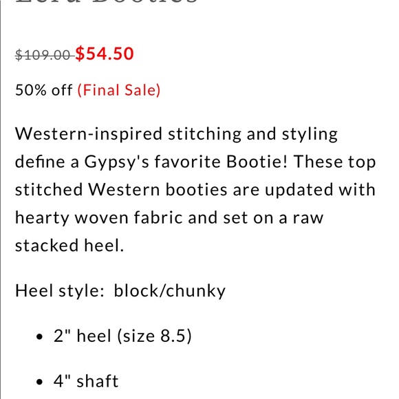 Band of Gypsies booties - Picture 6 of 6